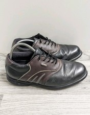 Stylo Vintage Mens Black/Brown Leather Golf Shoes Trainers Size UK 7.5