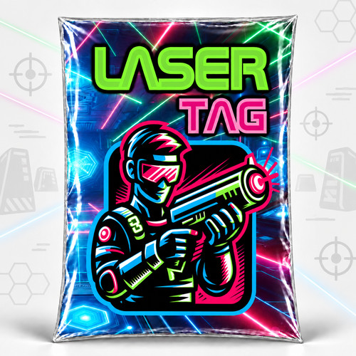 Laser tag party - laser, bags