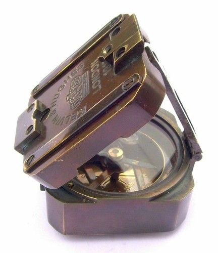 Antique solid brass kelvin - brass, &