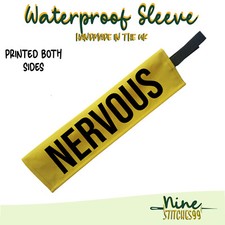 HIGHLY VISIBLE DOG LEAD SLEEVE NERVOUS REACTIVE OR ANY TEXT YELLOW