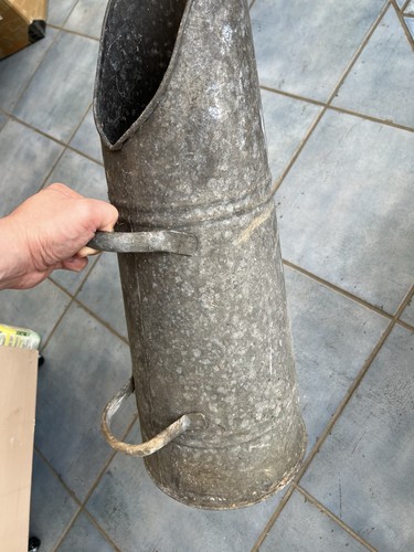 Vintage galvanized metal coal - vintage,