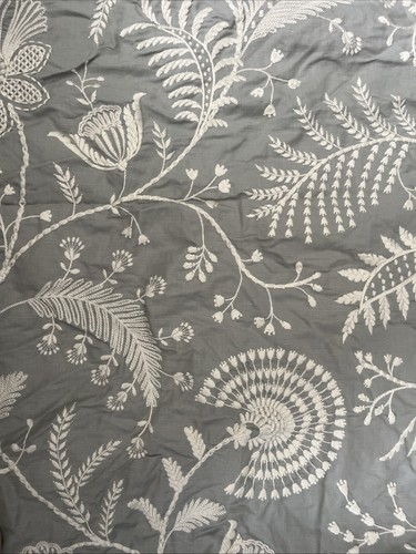 Crewel work fabric remnant - fabric,
