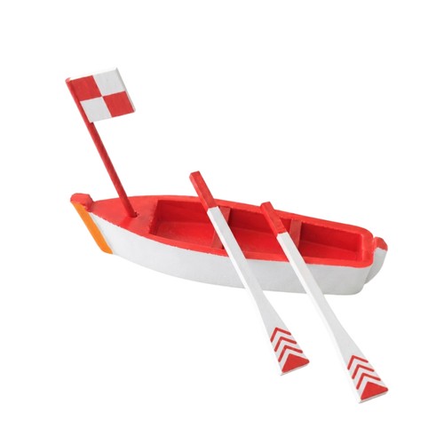 Wooden boat ornament painted - boat,