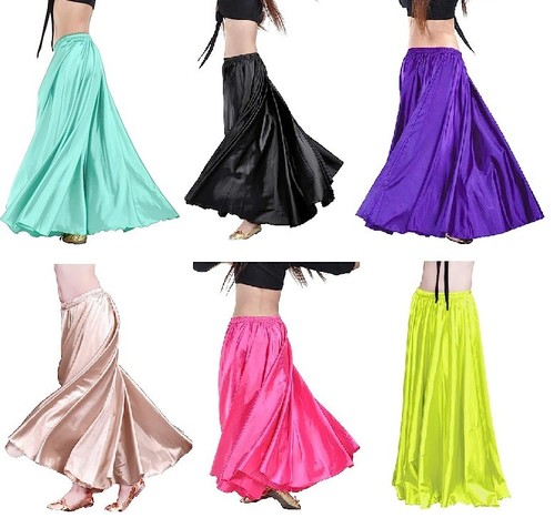 Women satin full circle - satin, swing