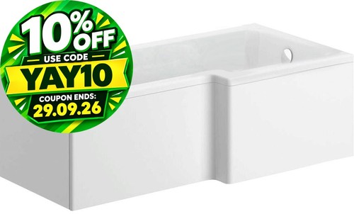 1700mm shaped white - rh,