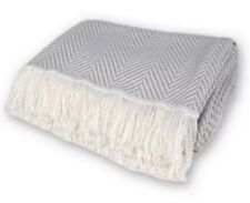 Merino Wool Blanket - Large Throw Bedspread for Sofa Bed, Double Size,...