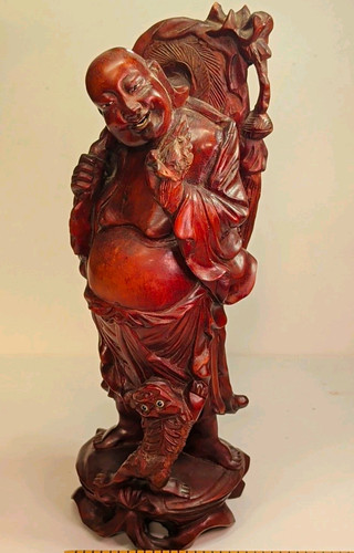 Wooden carved figure statue - wooden,