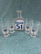 Pastis 51 French Carafe. Bottle With 4 Glasses