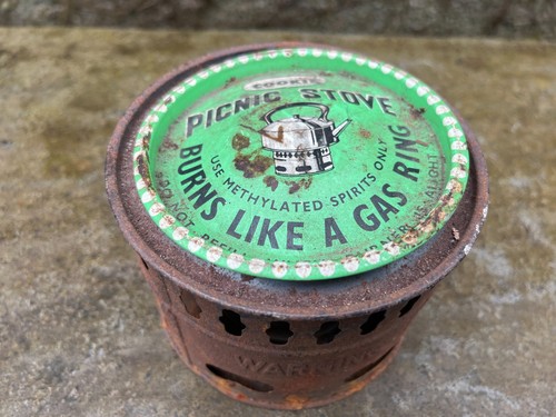 Vintage cookie picnic stove.