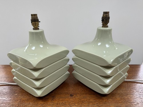 Pair rare green ceramic - of,