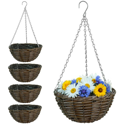 Wicker hanging baskets 30cm - wicker,