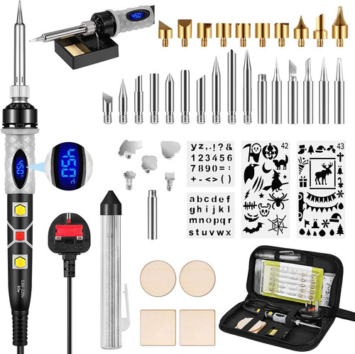 Pyrography pen kit 43pcs - pen, 43pcs,wood