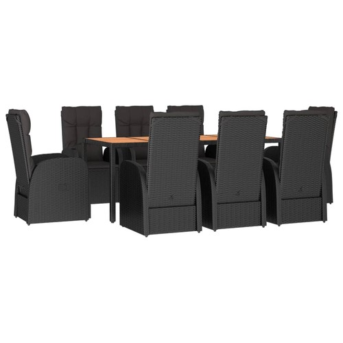 Garden dining set - set, black