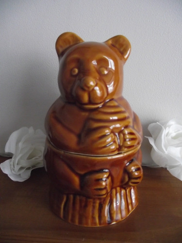Vintage ceramic bear honey - vintage,