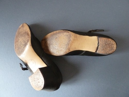 1920 black silk ankle - 1920/30's,