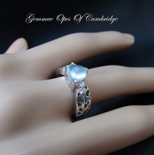 9ct White Gold Aquamarine and