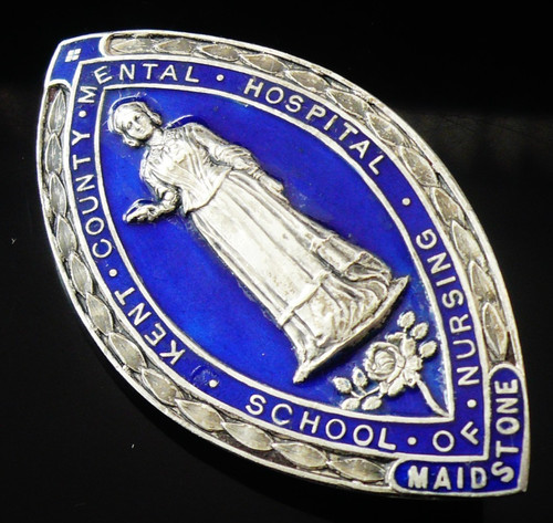Sterling silver nursing badge - silver,