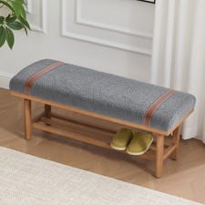 Bekrvio Wood Shoes Bench