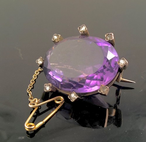 Antique 14ct gold amethyst - antique,