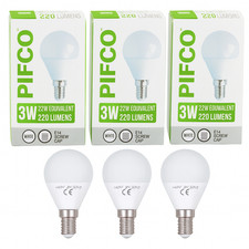 3x E14 LED Golf Bulbs 3W Cool