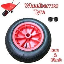 1 x 14" Wheelbarrow Pneumatic Inflatable Tyre 3.50-8 REPLACEMENT Red MND.