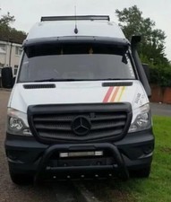 for MERCEDES SPRINTER 2T (1995-2006) -Black Front Nudge A-BAR Predator Bull Bar