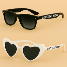 Personalized Wedding Sunglasses White  Bride & Groom Glasses