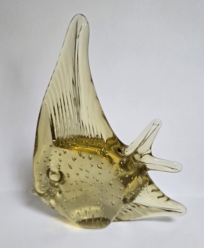 Vintage yellow murano glass - yellow,