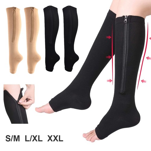 Zip compression socks high - up,