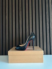Christian Louboutin Very Prive 120mm Patent Leather Heels Black UK 4