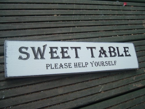 Wooden sweet table - candy, cart