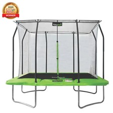 10ft x 7ft JumpPRO™ Xplore Green Rectangular Trampoline with Enclosure