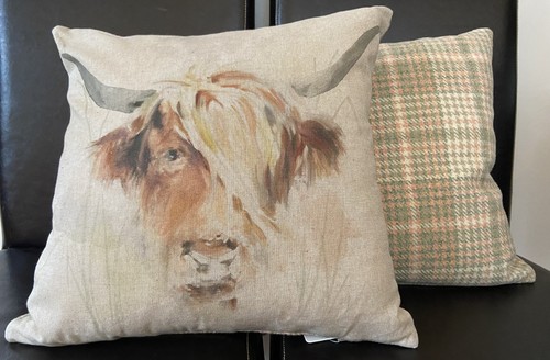 Stunning highland cow cushion - highland,