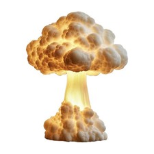  3D Mushroom Cloud Table Lamp, 7.87inch Atomic Bomb Blast Explosion Night Light