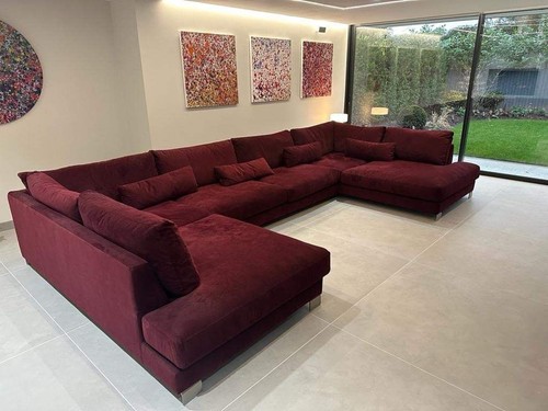 Large red shape sofa - large,