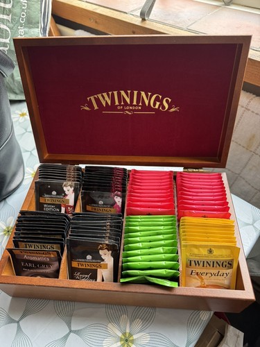 Twinings wooden tea box with - twinings,