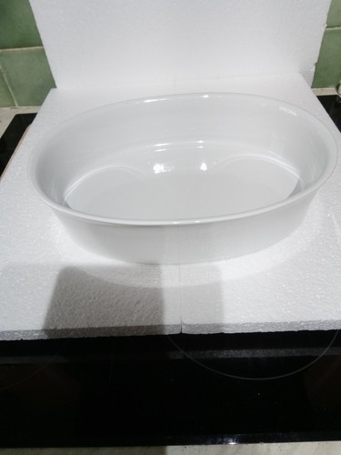 Ikea white stoneware casserole - white,