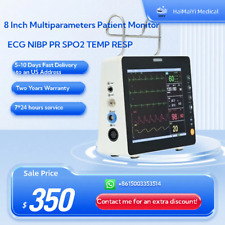 8" Multiparameters Patient Monitor with ECG NIBP SPO2 PR Temperature Respiration