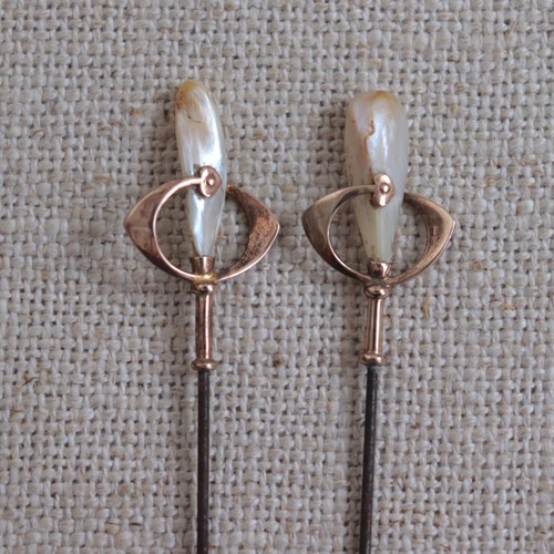 Pair art nouveau - nouveau, gold