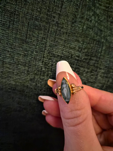 Antique c1911 green - , agate