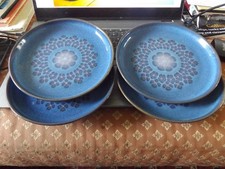 4 DENBY MIDNIGHT SIDE PLATES 6.5 INCHES nice used condition
