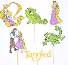 Tangled cupcake toppers x6