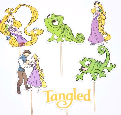 Tangled cupcake toppers - , x6