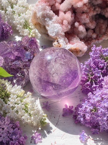 Amethyst crystal sphere - amethyst,