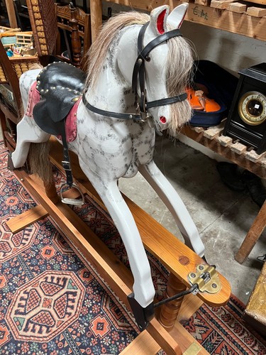 Antique wooden rocking horse - wooden,