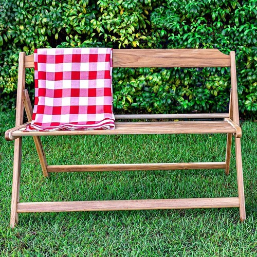 Teak folding bench seat space - teak,