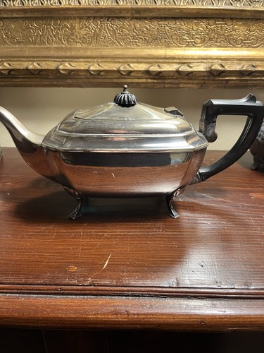 Silver plated teapot - silver,