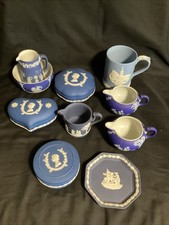 Wedgwood Jasperware Cobalt Blue , Vintage Blue Job Lot of 10 pieces