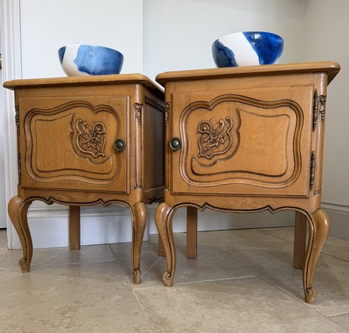 Pair french oak louis - french, xv