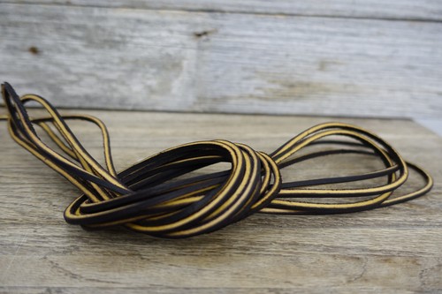 Leather cougar boot laces - leather,